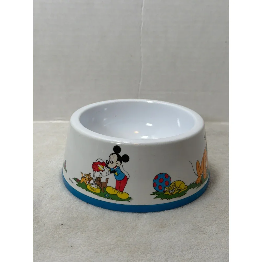 RARE VTG Disney Selandia Designs Pet Bowl Mickey Minnie Donald Pluto Aristocats